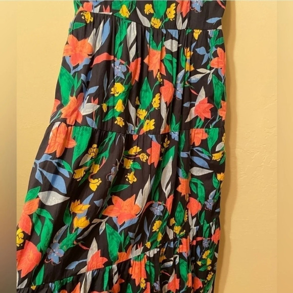 J Crew Womens Multicolored Floral Tiered Maxi Dress Size 10 - Picture 4 of 8